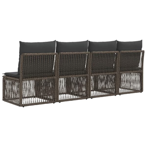 4-sitssoffa 4 pcs 4-Antal sittplatser Grå konstrotting