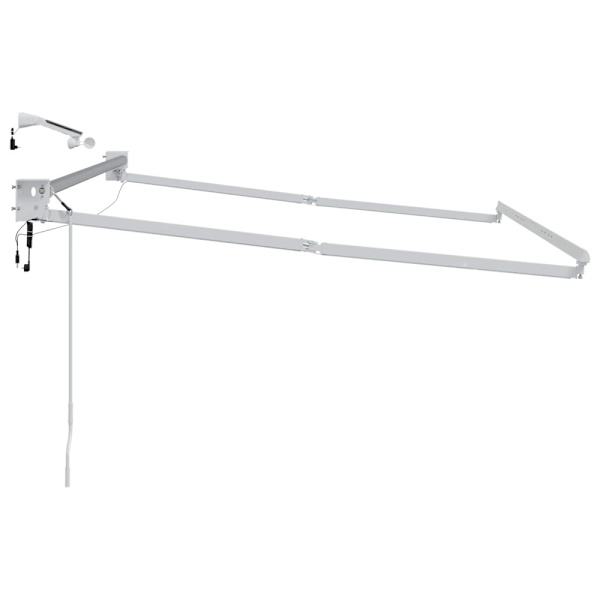 Elektrisk utdragbar markisram Vit 3 x 2,5 m Aluminium