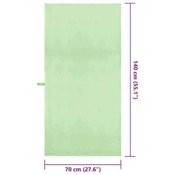 Sporthanddukar 2 pcs Grön 140 x 70 cm Polyester och polyamid