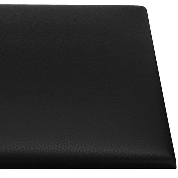 Väggsänggavel 12 pcs Svart 60 x 30 cm tyg