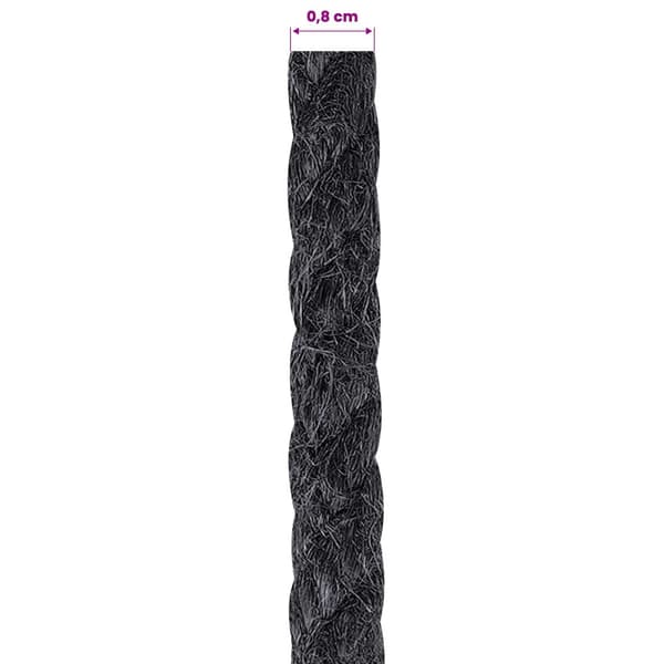 Juterep 8 Svart 100% Tossa jute