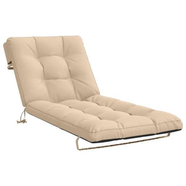 Solstol Kudde VIANEN 100% Polyester Gräddvit 200 x 90 x 8 cm