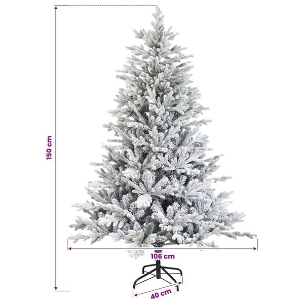 Plast Hingad Julgran 150 cm 150 LED-lampor Varmvit