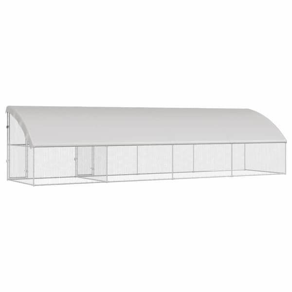 Hönshus 4 pcs Silver 800 x 200 x 200 cm Galvaniserat Stål