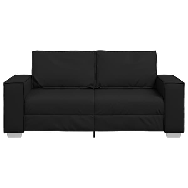 Tvåsitssoffa Svart 180 cm Konstläder
