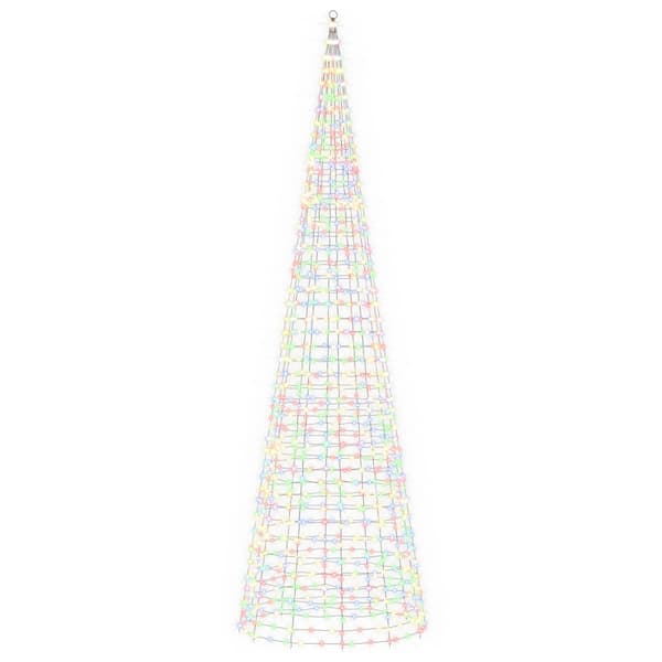 Julgransbelysning med markspett och flaggstång 500 cm