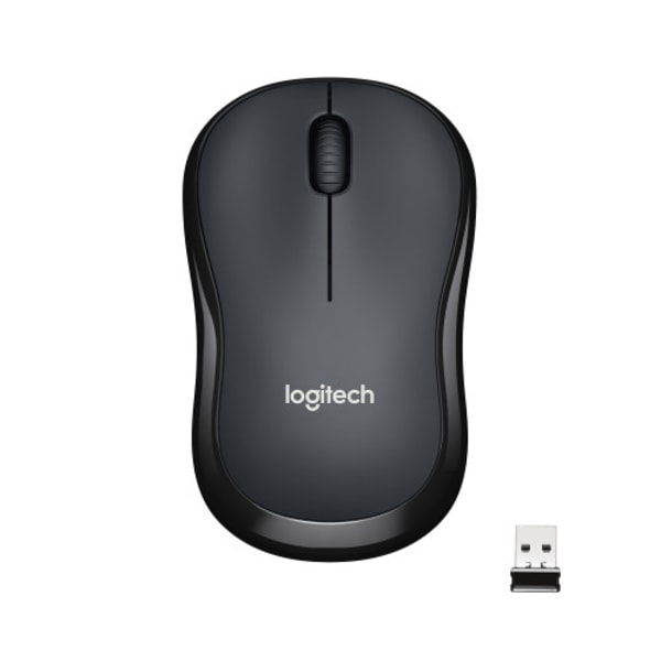 Logitech M220 Silent - mus - 2.4 GHz - träkol Kol
