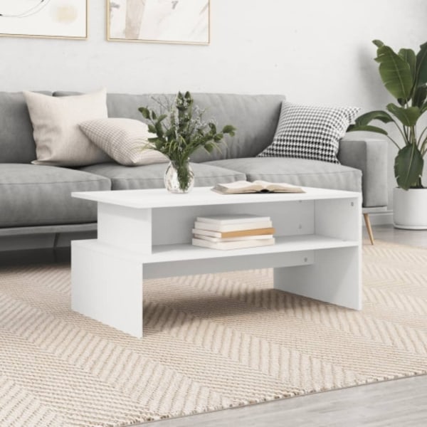 Soffbord vit 90x55x42,5 cm konstruerat trä
