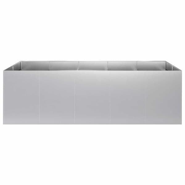 Trädgårdsplanterare Silver 200 x 80 x 60 cm Galvaniserat stål