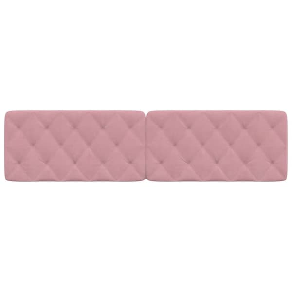 Headboard Cushion Pink 200 cm Velvet