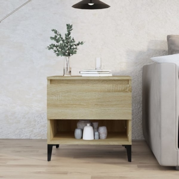 Sidobord sonoma-ek 50x46x50 cm konstruerat trä