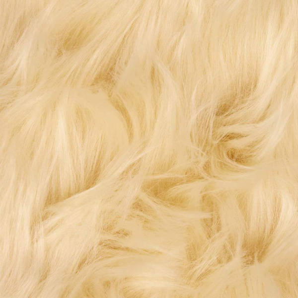 Fuskfäll matta TAFALLA Gräddvit Ø 200 cm Polyester