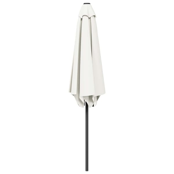 Trädgårdsparasol 230 x 230 cm Polyester Rektangulär Gräddvit