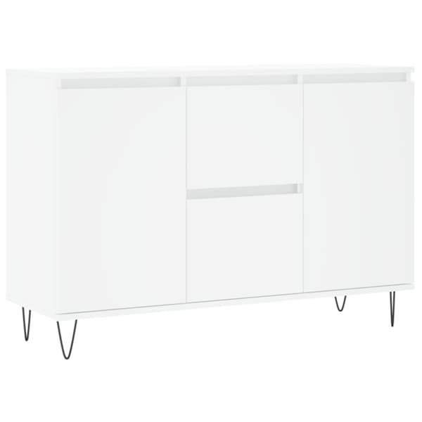 Skänk vit 101,5x35x70 cm konstruerat trä