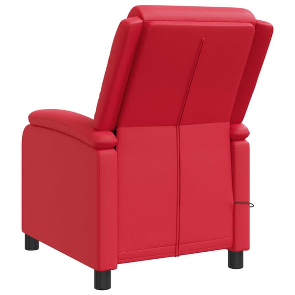 Massagefåtölj Röd Konstläder