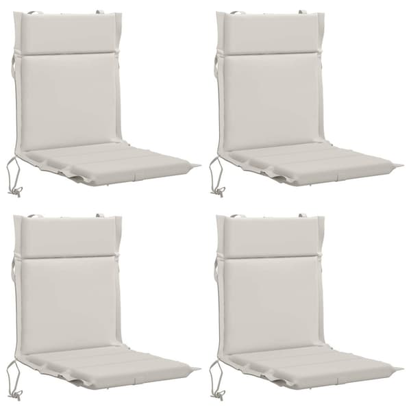 4-delade Höga Ryggstolsdynor GEMERT 4 st 100% Polyester Vit