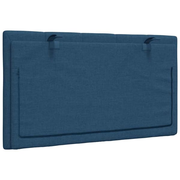 Headboard Cushion "Hanko" Blue 90 cm Fabric