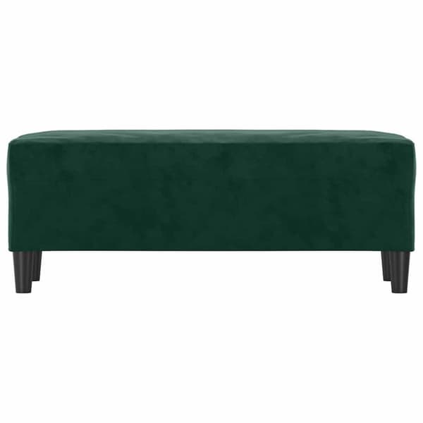 Bänk mörkgrön 100x35x41 cm sammet