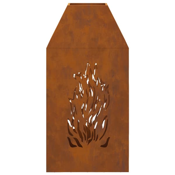 Eldstad Brun 50 x 50 x 100 cm Väderstål