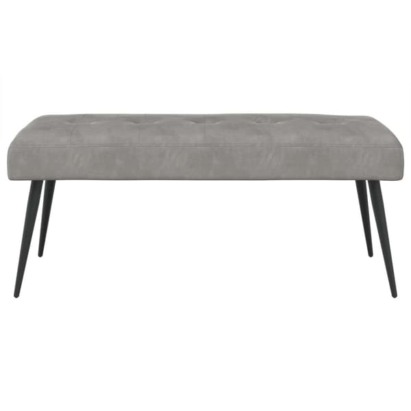 Bänk med knappar Ljusgrå 110 x 40 x 46 cm Sammet