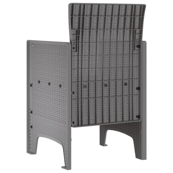 Trädgård Stol 2 pcs Ljusgrå 53 x 49 x 85 cm Polypropylen