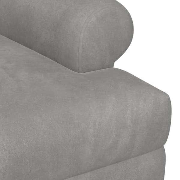 Loveseat med knapprapport Ljusgrå 120 x 66 x 78 cm Sammet (V)