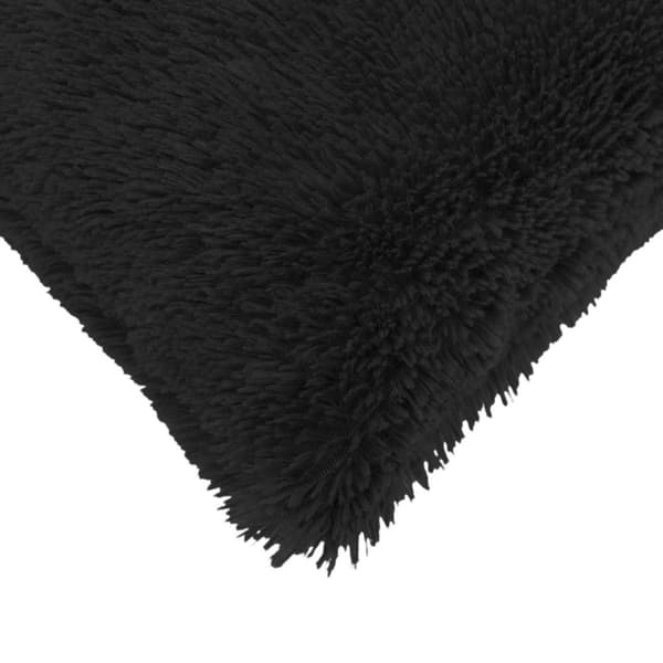 Kudde med kudde HEERLEN 2 st Svart PV Fleece