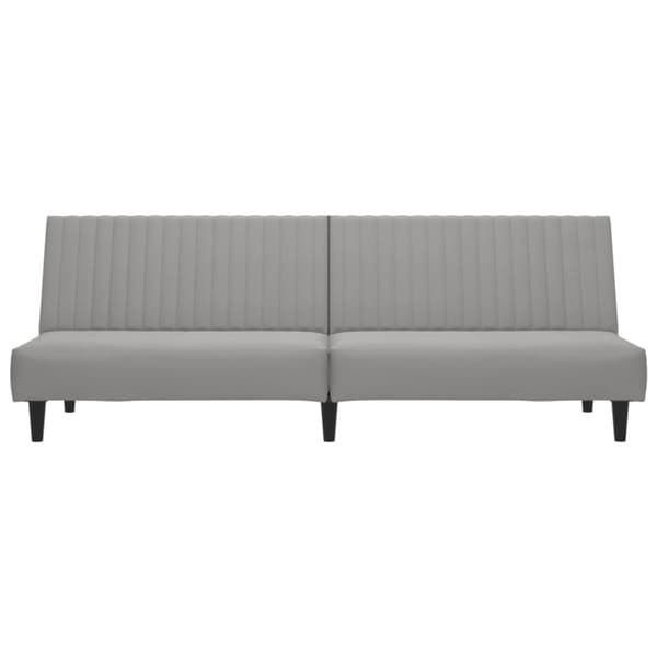 Bäddsoffa 2-sits ljusgrå sammet