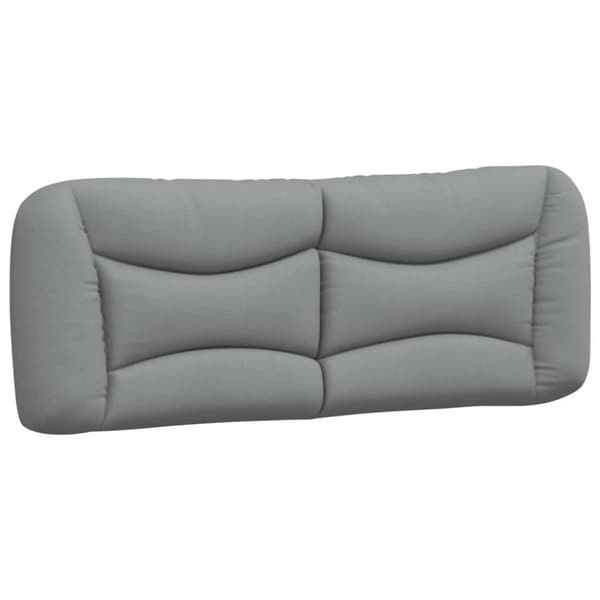 Bed Frame with LED without Mattress "Hvar" Light Grey 140x200 cm Fabric