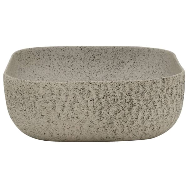 Handfat grå rektangulär 48x37,5x13,5 cm keramik