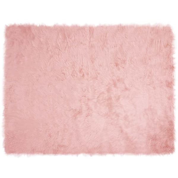 Fuskfäll matta TAFALLA Rosa 240 x 340 cm Polyester