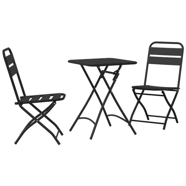 Bistroset 3 pcs Antracit Stål