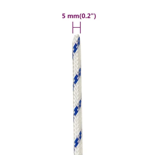 Båtlina vit 5 mm 250 m polypropylen