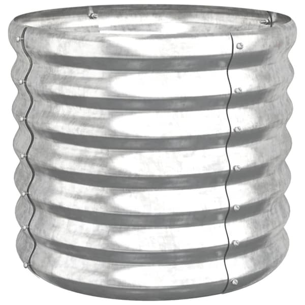 Planteringskruka galvaniserat stål 40x40x36 cm silver