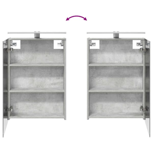 Badrumsskåpsset 5 pcs Betonggrå Konstruerat trä