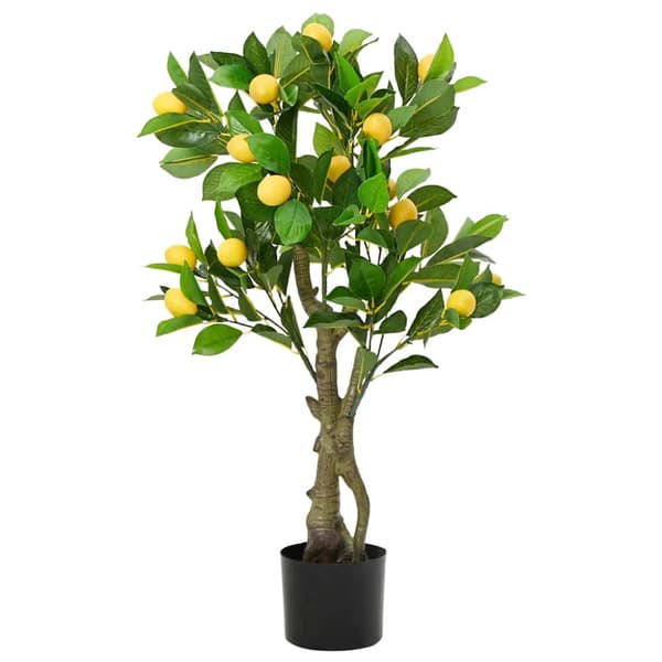 Konstgjort citronträd 234 blad 90 cm grönt