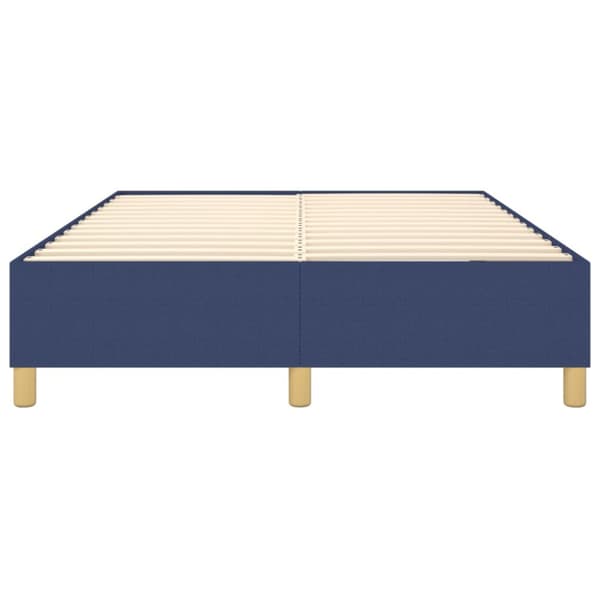 Boxspring-sängram blå 140x190 cm tyg