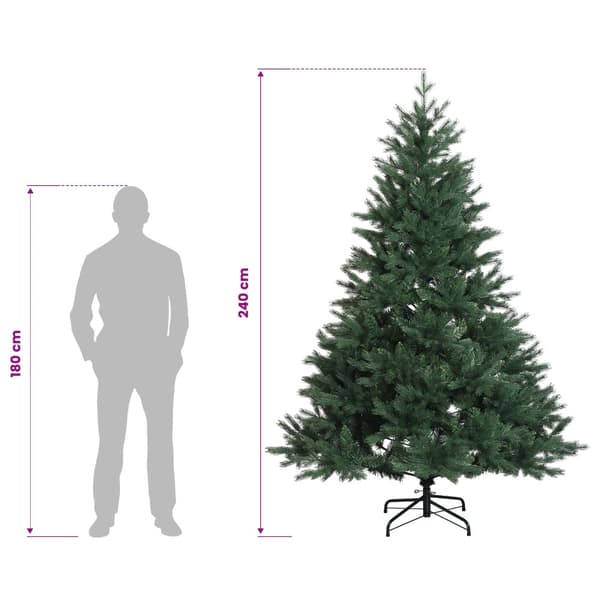 Plast Hingad Julgran 240 cm 300 LED-lampor Varmvit