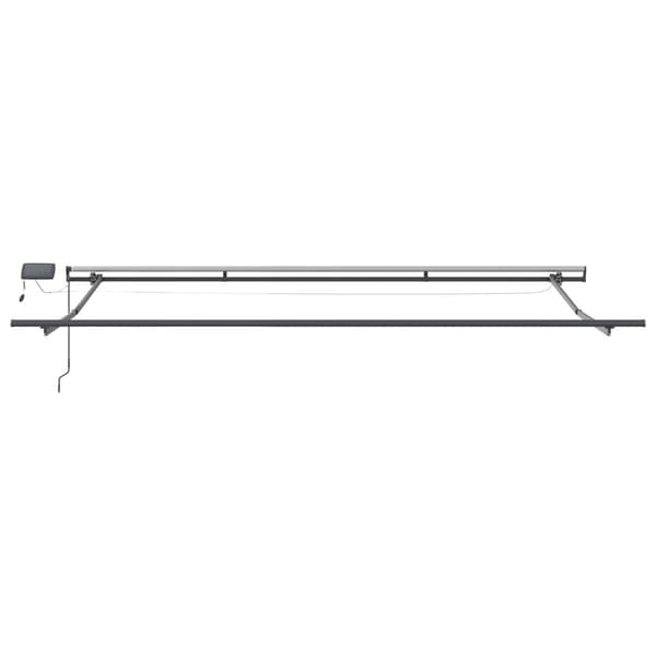Utfällbar markis orange och brun 500 ×350 cm tyg