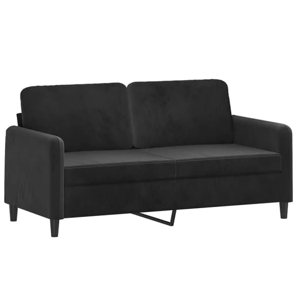 Soffgrupp 3 delar svart sammet