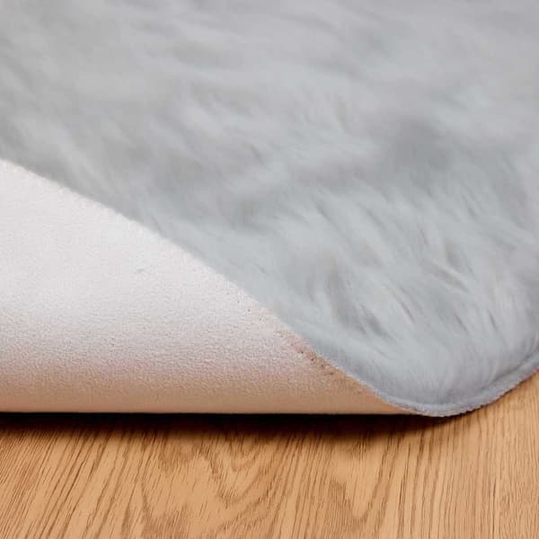 Fuskfäll matta TAFALLA Grå Ø 160 cm Polyester