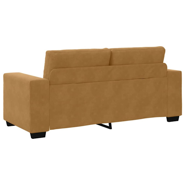 Tvåsitssoffa brun 180x77x82 cm sammet