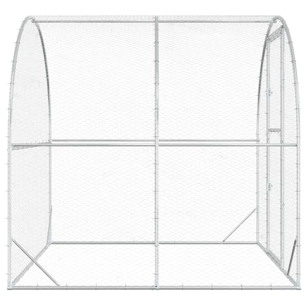 Hönsgård Silver 200 x 200 x 200 cm Galvaniserat stål