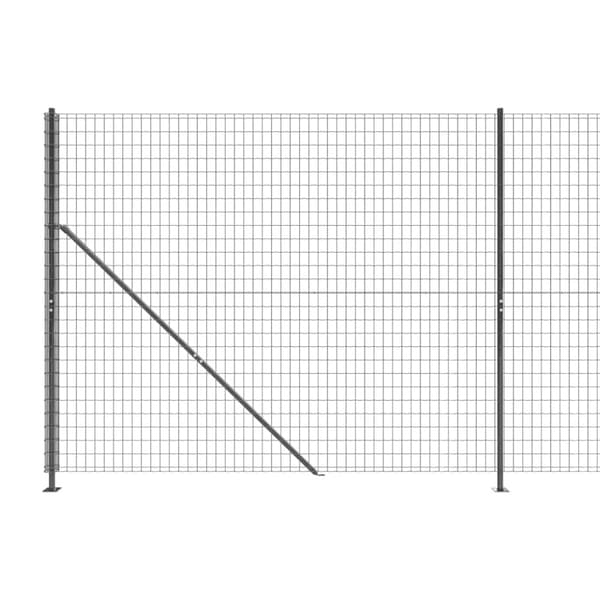 Stängsel med stolpsko antracit 2,2x10 m