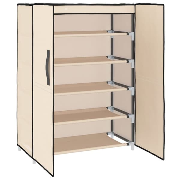 Skoskåp Grädde 60x28x90 cm tyg