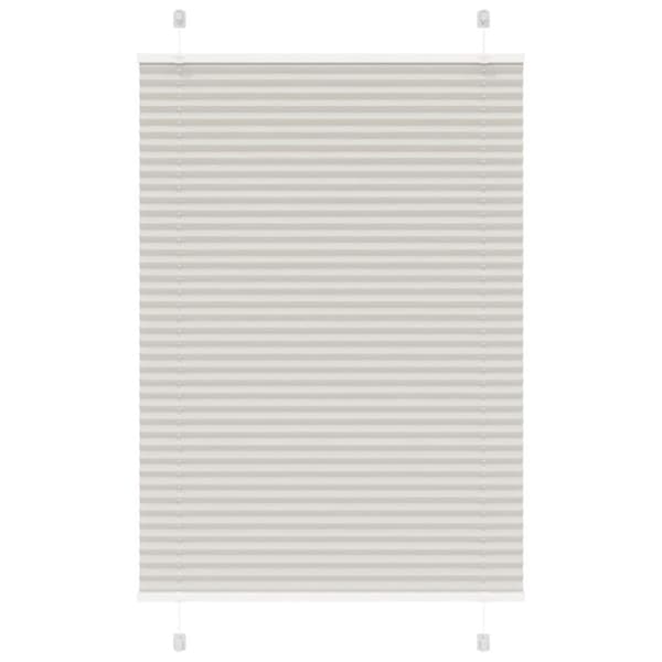 Plisserad persienn ljusgrå 95x100 cm tyg bredd 94,4cm polyester