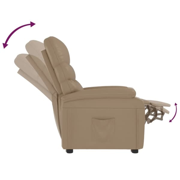 Reclinerfåtölj cappuccino konstläder