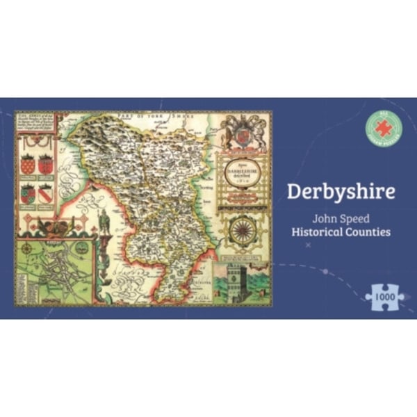 Derbyshire Historical 1610 Map 1000 Piece Puzzle