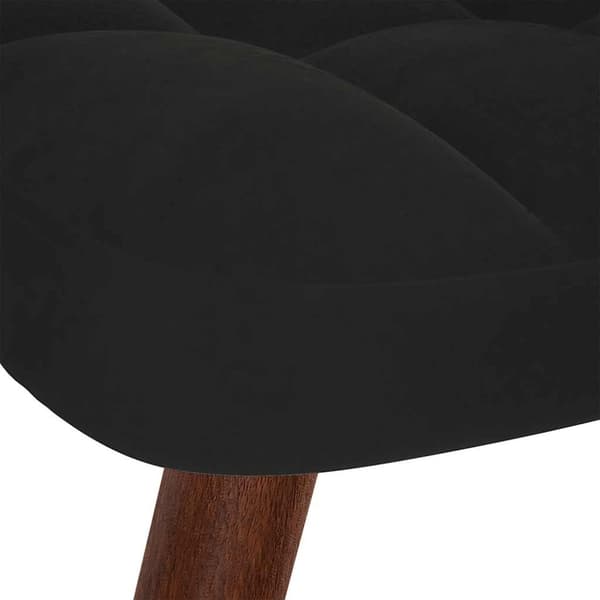 Relaxfåtölj med pall svart sammet