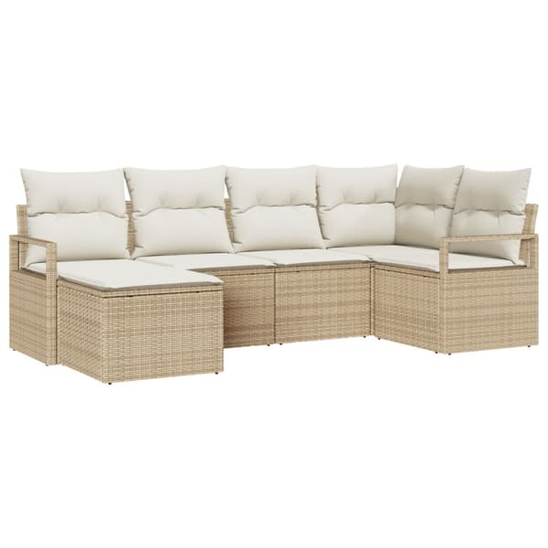 Soffset 6 st Beige konstrotting